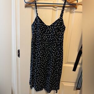 Black Dress with White Triangle Pattern